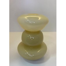 Vaso de Vidro Amarelo Manteiga M Vaso de Vidro Amarelo Manteiga M